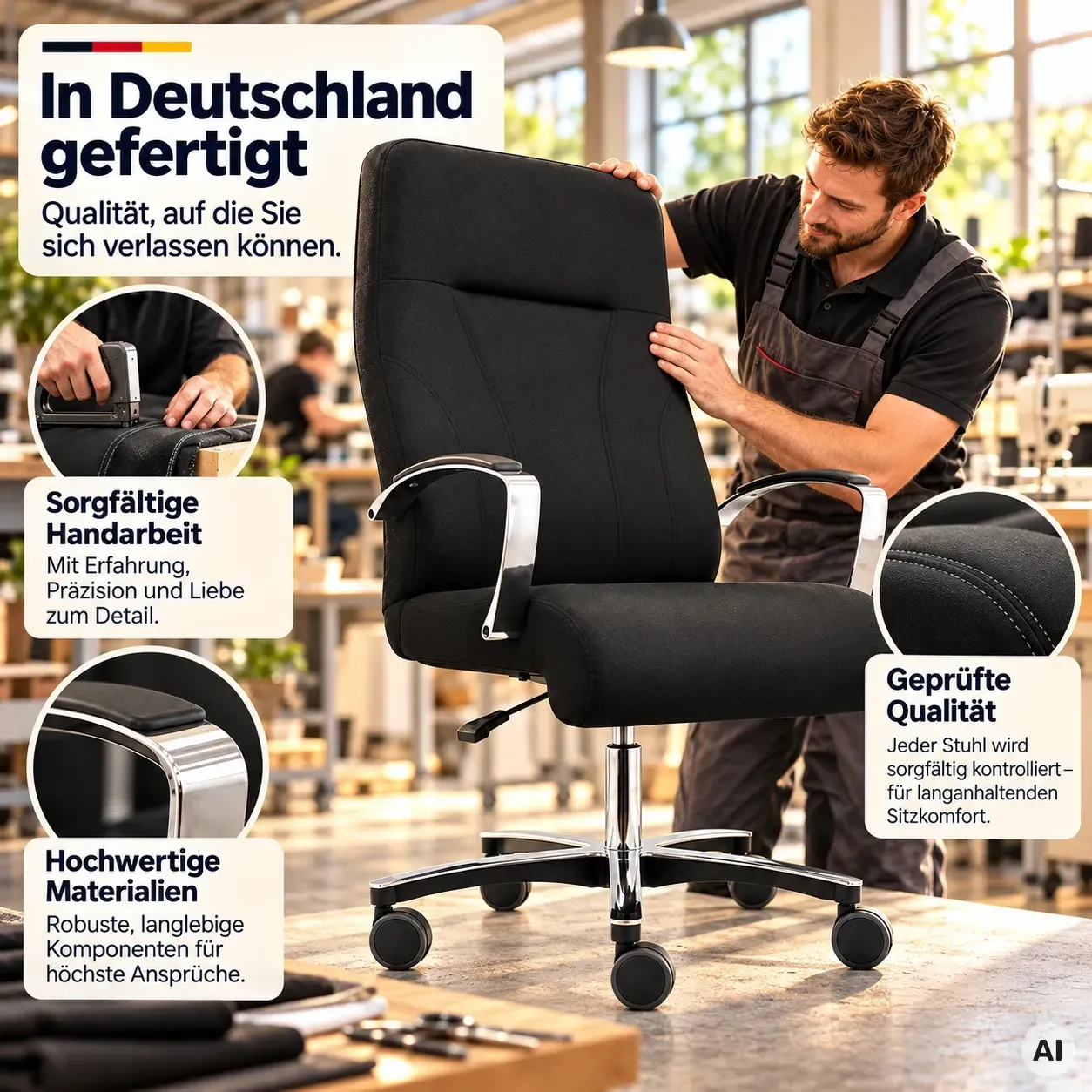 PETA Hochlehner - Ergonomischer XXL Chefsessel